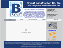 Tablet Screenshot of bryantconst.com